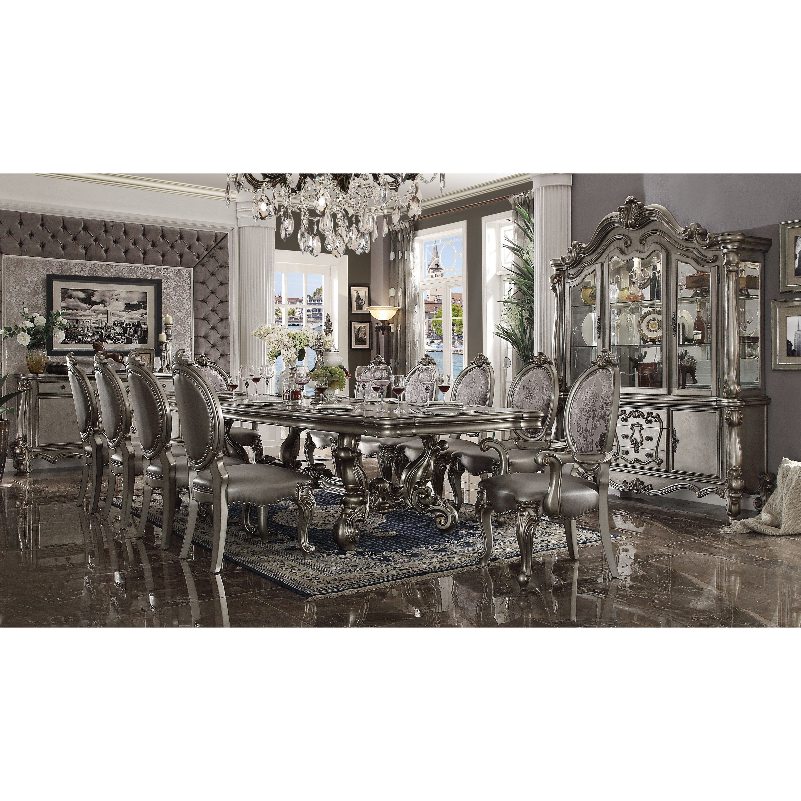 Acme Furniture Versailles 66820 Dining Table (120"L) Dream Home Interiors Dining Tables